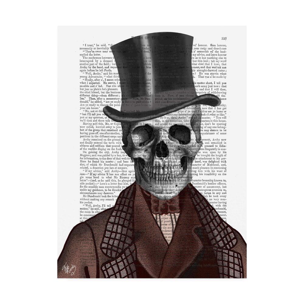 5365 24x32 Skeleton Gentleman and Top Hat by Fab Funky